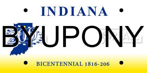 BYUPONY Indiana License Plate