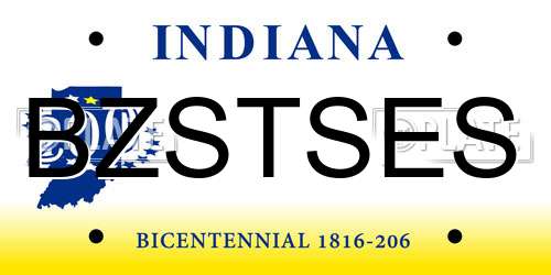 BZSTSES Indiana License Plate