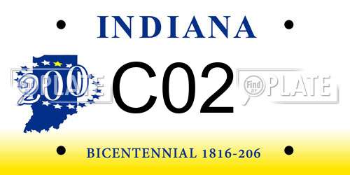 C02 Indiana License Plate