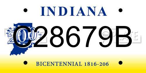 C28679B Indiana License Plate