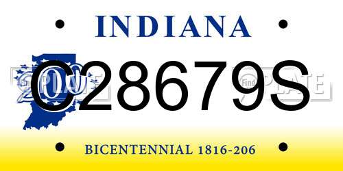 C28679S Indiana License Plate