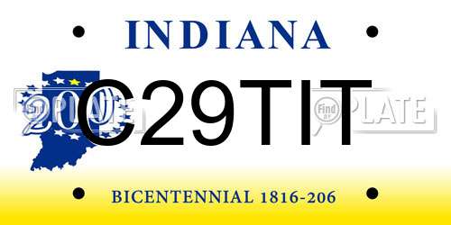 C29TIT Indiana License Plate