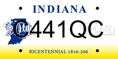 C441QC Indiana License Plate