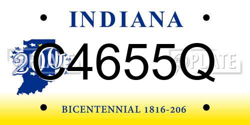 C4655Q Indiana License Plate
