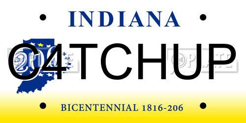 C4TCHUP Indiana License Plate
