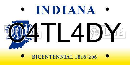 C4TL4DY Indiana License Plate