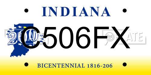 C506FX Indiana License Plate
