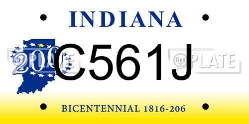 C561J Indiana License Plate