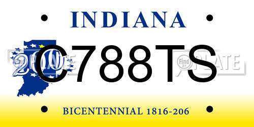 C788TS Indiana License Plate