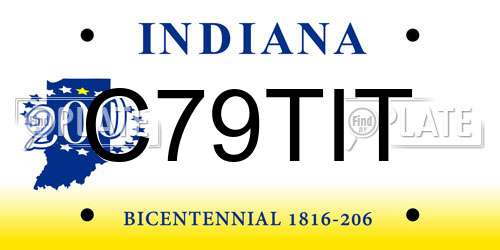 C79TIT Indiana License Plate