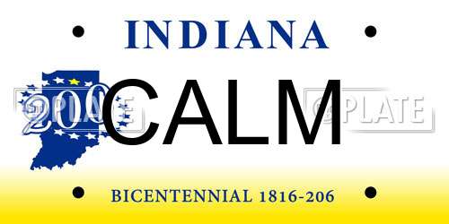 CALM Indiana License Plate
