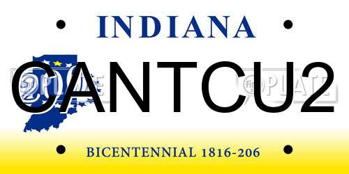 CANTCU2 Indiana License Plate
