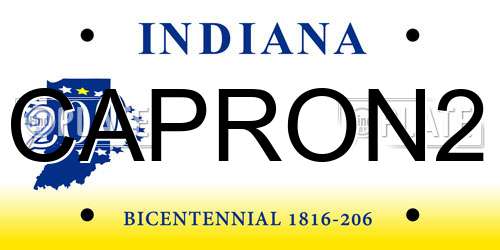 CAPRON2 Indiana License Plate