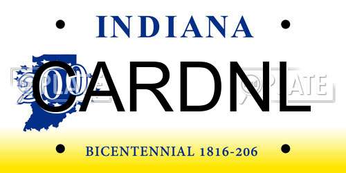 CARDNL Indiana License Plate