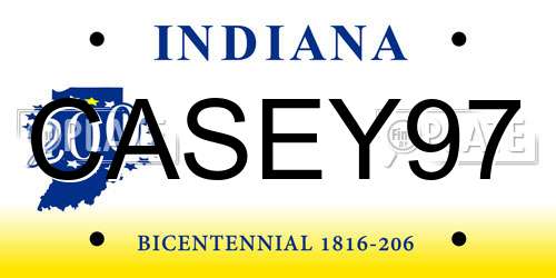 CASEY97 Indiana License Plate