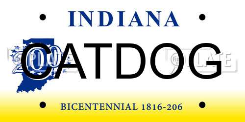 CATDOG Indiana License Plate