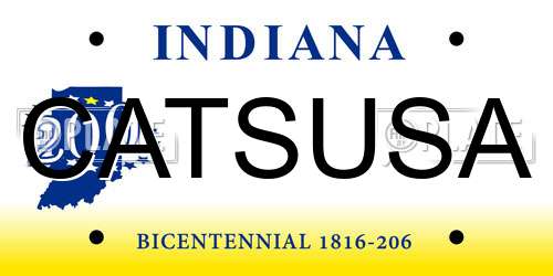 CATSUSA Indiana License Plate