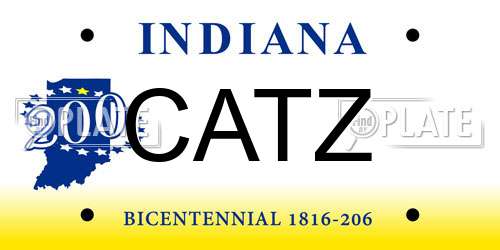CATZ Indiana License Plate