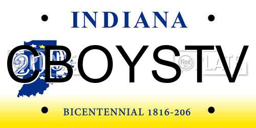CBOYSTV Indiana License Plate