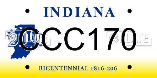 CCC170 Indiana License Plate