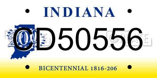 CD50556 Indiana License Plate