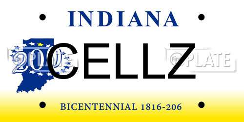 CELLZ Indiana License Plate
