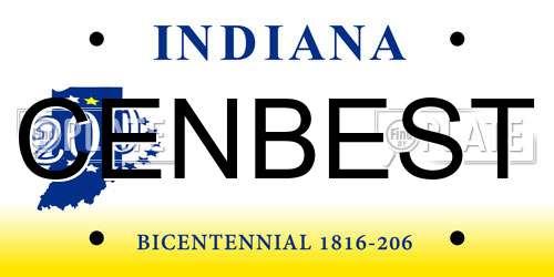 CENBEST Indiana License Plate