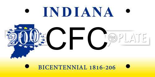 CFC Indiana License Plate