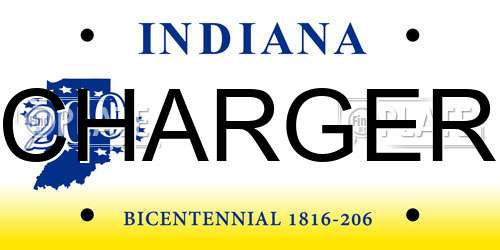 CHARGER Indiana License Plate