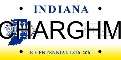CHARGHM Indiana License Plate