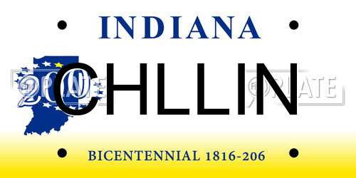 CHLLIN Indiana License Plate
