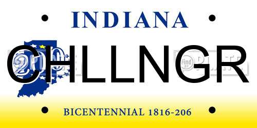 CHLLNGR Indiana License Plate