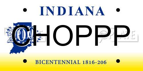 CHOPPP Indiana License Plate