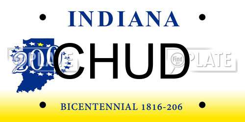 CHUD Indiana License Plate