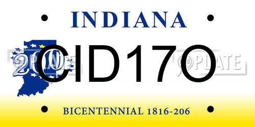 CID17O Indiana License Plate