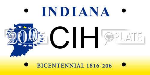 CIH Indiana License Plate