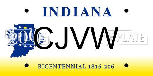 CJVW Indiana License Plate