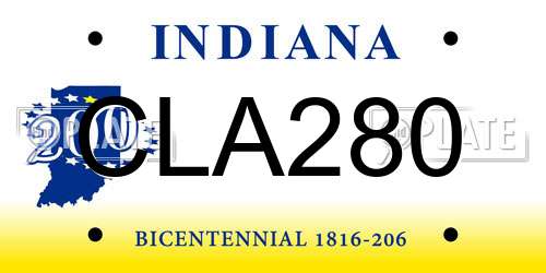 CLA280 Indiana License Plate