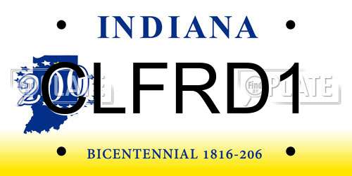 CLFRD1 Indiana License Plate