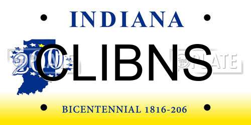 CLIBNS Indiana License Plate