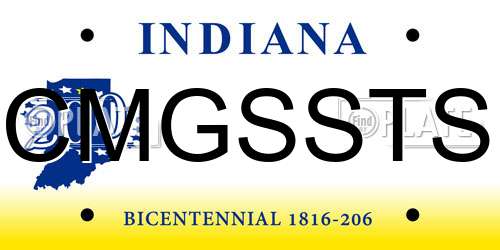 CMGSSTS Indiana License Plate