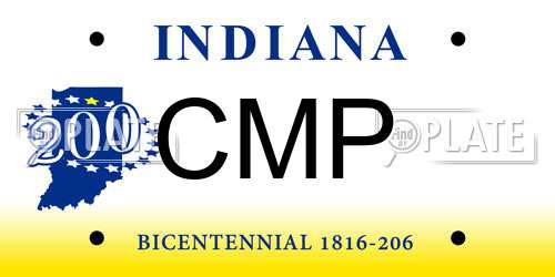 CMP Indiana License Plate