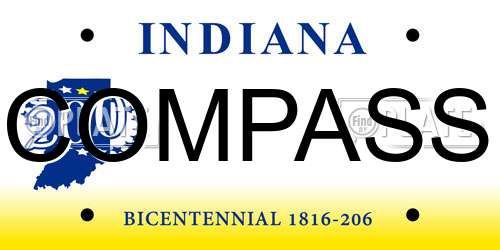 COMPASS Indiana License Plate