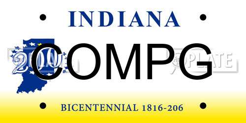 COMPG Indiana License Plate