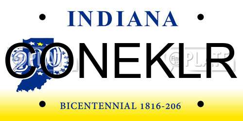 CONEKLR Indiana License Plate