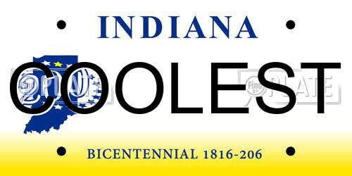 COOLEST Indiana License Plate