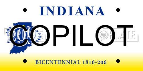 COPILOT Indiana License Plate