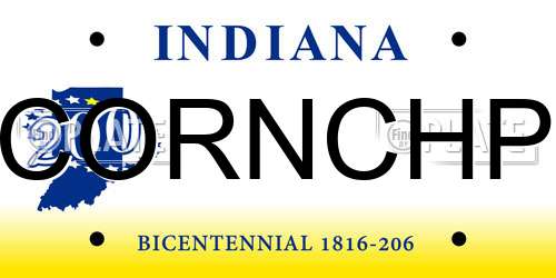 CORNCHP Indiana License Plate