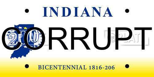 CORRUPT Indiana License Plate