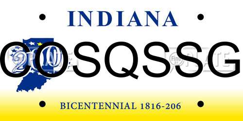COSQSSG Indiana License Plate